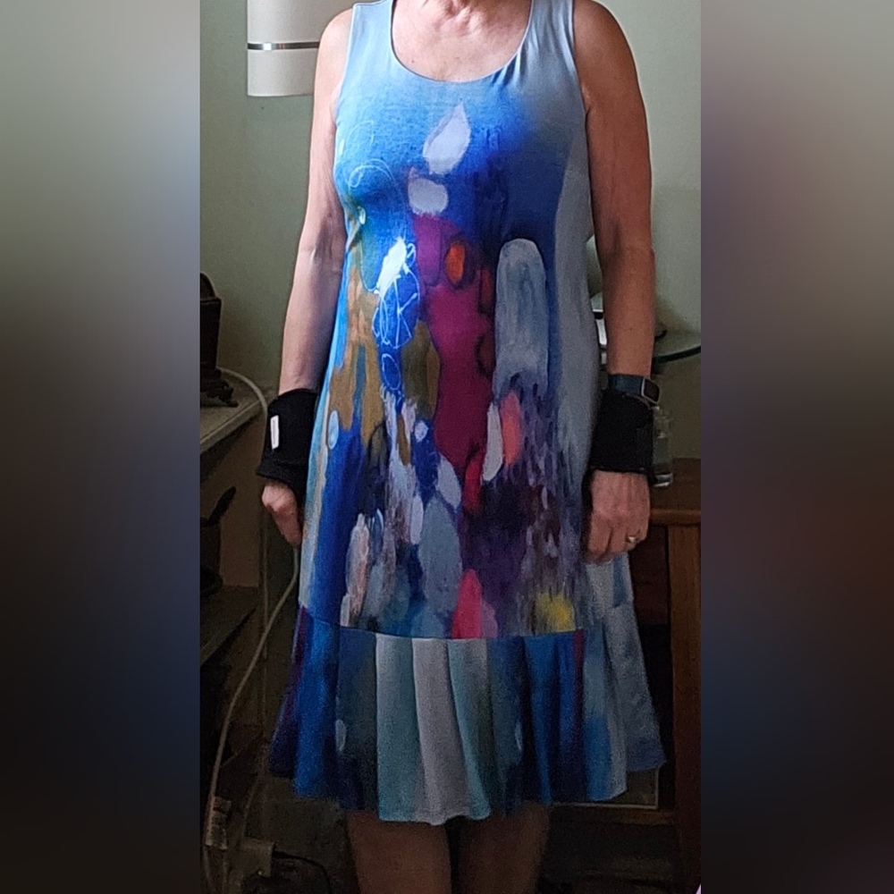 Unique Abstract Multicolour Dress, S